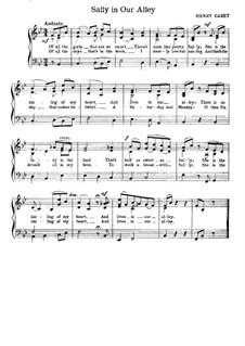 Sally in Our Alley: Klavierauszug mit Singstimmen by Henry Carey