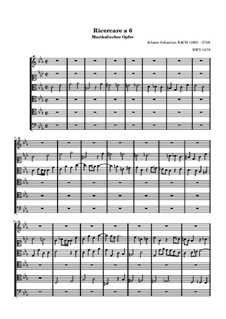 Das Musikalische Opfer, BWV 1079: Ricercar a 6 by Johann Sebastian Bach