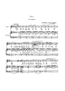 Tre giorni son che Nina: Für Stimme und Klavier by Giovanni Battista Pergolesi