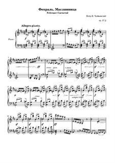 Nr.2 Februar (Karneval): Für Klavier (Noten von hohem Qualität) by Pjotr Tschaikowski