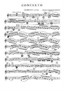 Konzert für Klarinette und Blasinstrumente in Es-Dur: Version für Klarinette und Klavier by Nikolai Rimsky-Korsakov