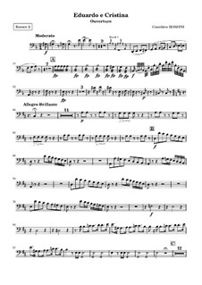 Eduardo e Cristina: Ouvertüre – Fagottstimme II by Gioacchino Rossini