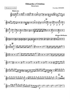 Eduardo e Cristina: Ouvertüre – Klarinettenstimme II by Gioacchino Rossini