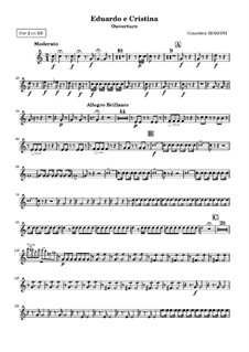 Eduardo e Cristina: Ouvertüre – Hornstimme II in D by Gioacchino Rossini
