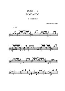 Le fandango, Op.16: Allegro by Dionisio Aguado