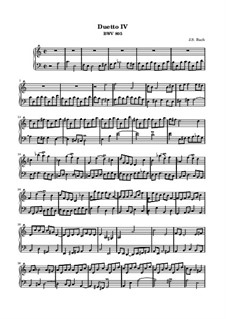 Duo Nr.4 in a-Moll, BWV 805: Für Keyboard by Johann Sebastian Bach