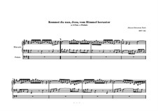 Choralvorspiele II (Schübler Chorales): Kommst du nun, Jesu, vom Himmel herunter, für Orgel, BWV 650 by Johann Sebastian Bach