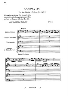 Sonate für zwei Violinen und Cello Nr.7: Sonate für zwei Violinen und Cello Nr.7 by Giovanni Battista Bassani