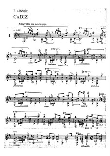 Nr.4 Cádiz: Für Gitarre by Isaac Albéniz