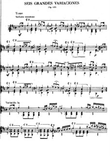 Sechs grosse Variationen, Op.112: Für Gitarre by Mauro Giuliani