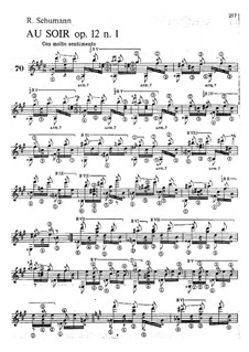 Fantasiestücke, Op.12: Nr.1 Des Abends, für Gitarre by Robert Schumann