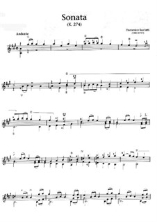 Sonate Nr.297 in F-Dur, K.274 L.297 P.491: Für Gitarre by Domenico Scarlatti
