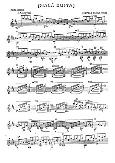 Kleine Suite für Gitarre: Kleine Suite für Gitarre by Silvius Leopold Weiss