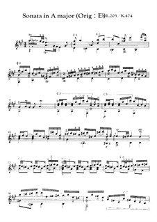 Sonate Nr.203 in Es-Dur, K.474 L.203 P.502: Für Gitarre by Domenico Scarlatti