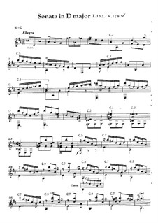 Sonate Nr.162 in DDur, K.178 L.162 P.392 von D. Scarlatti auf MusicaNeo