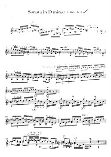 Sonate Nr.366 in d-Moll, K.1 L.366 P.57: Für Gitarre by Domenico Scarlatti