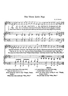 The Three Little Pigs: Für Stimme und Klavier by Alfred Scott Gatty