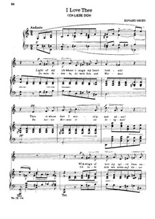 Melodien der Herzen, Op.5: Nr.3 Ich liebe dich by Edvard Grieg