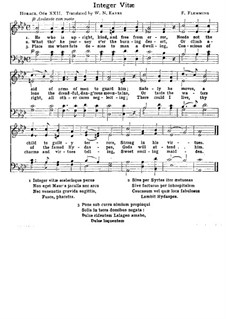 Integer vitae: In As-Dur by Friedrich Ferdinand Flemming