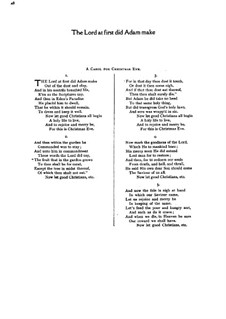 The Lord at First Did Adam Make: Für Stimme und Klavier by folklore