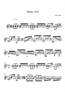 Sechs Walzer, Op.4: Nr.2 in G-Dur by Matteo Carcassi