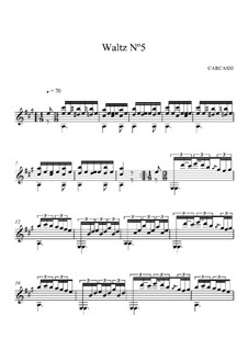 Sechs Walzer, Op.4: Nr.5 in A-Dur by Matteo Carcassi