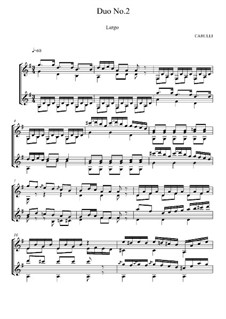 Sechs kleine Duette für zwei Gitarre, Op.34: Duett Nr.2, Largo by Ferdinando Carulli
