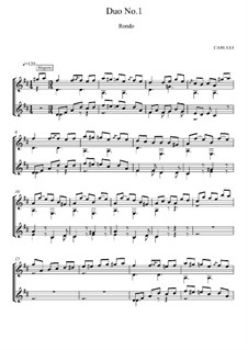 Sechs kleine Duette für zwei Gitarre, Op.34: Duett Nr.1, Rondo by Ferdinando Carulli