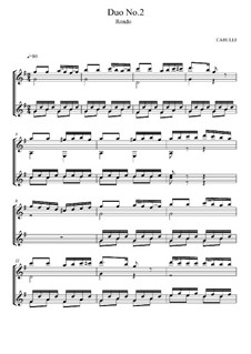 Sechs kleine Duette für zwei Gitarre, Op.34: Duett Nr.2, Rondo by Ferdinando Carulli
