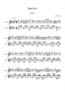 Drei Duette für Gitarre und Violine, Op.4: Duett Nr.1, Rondo by Ferdinando Carulli