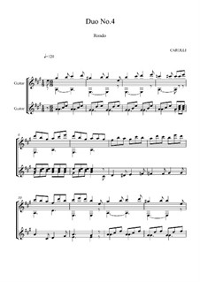 Sechs kleine Duette für zwei Gitarre, Op.34: Duett Nr.4, Rondo by Ferdinando Carulli