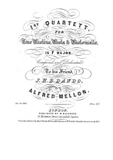 Streichquartett Nr.1 in F-Dur: Stimmen by Alfred Mellon