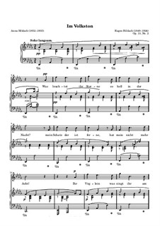 Im Volkston, Op.13 No.2: Im Volkston by Eugen Hildach