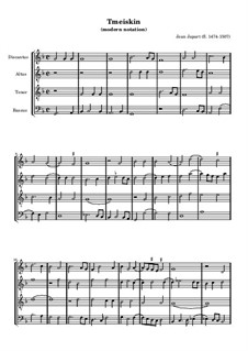 Tmeiskin (Modern Notation): Tmeiskin (Modern Notation) by Jean Japart