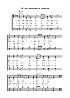 Oh! quel bonheur de le connaître: Oh! quel bonheur de le connaître by James McGranahan
