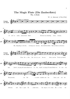 O Zitt're nicht, mein lieber Sohn: Singstimme by Wolfgang Amadeus Mozart