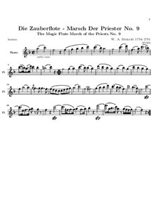Marsch der Priester: Flötenstimme by Wolfgang Amadeus Mozart