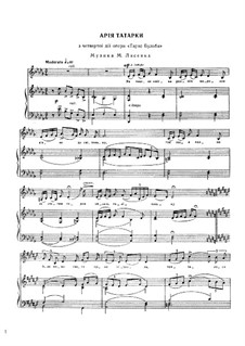 Тарас Бульба: Ария Татарки by Mykola Lysenko