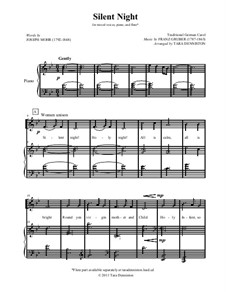 Vocal version: Für Chor und Klavier by Franz Xaver Gruber