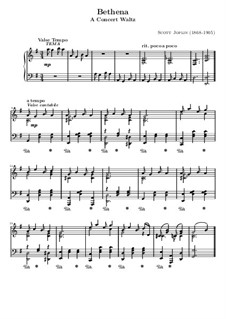 Bethena: Für Klavier (Noten von hohem Qualität) by Scott Joplin