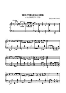 The Strenuous Life: Für Klavier (Noten von hohem Qualität) by Scott Joplin