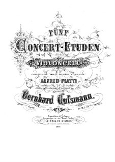 Fünf Konzertetüden, Op.10: Vollsammlung by Bernhard Cossmann