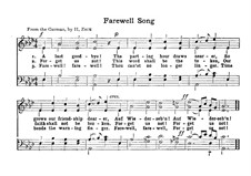 Farewell Song: Farewell Song by Unknown (works before 1850)