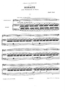 Sonate für Cello und Klavier in E-Dur: Sonate für Cello und Klavier in E-Dur by Jean Cras