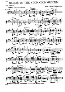 Massa's in de Cold Ground: Für Gitarre by Stephen Foster
