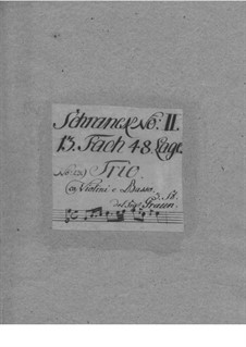 Triosonate für zwei Violinen und Basso Continuo, GraunWV Av:XV:34: Trio Sonate für zwei Violinen und Generalbass by Johann Gottlieb Graun