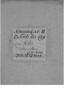 Sonate für Violine und Basso Continuo, GraunWV A:XVII:2: Vollpartitur by Johann Gottlieb Graun