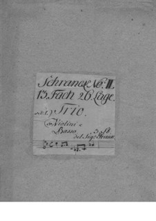 Triosonate für zwei Violinen und Basso Continuo, GraunWV C:XV:79: Trio Sonate für zwei Violinen und Generalbass by Johann Gottlieb Graun