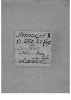 Triosonate für zwei Violinen und Basso Continuo, GraunWV C:XV:84: Trio Sonate für zwei Violinen und Generalbass by Johann Gottlieb Graun