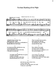 I've Been Rambling All the Night: I've Been Rambling All the Night by Unknown (works before 1850)